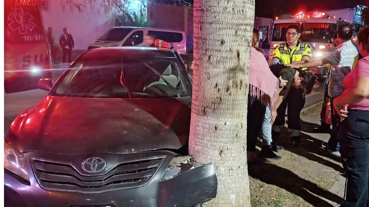 Vehículo Toyota siniestrado en palma