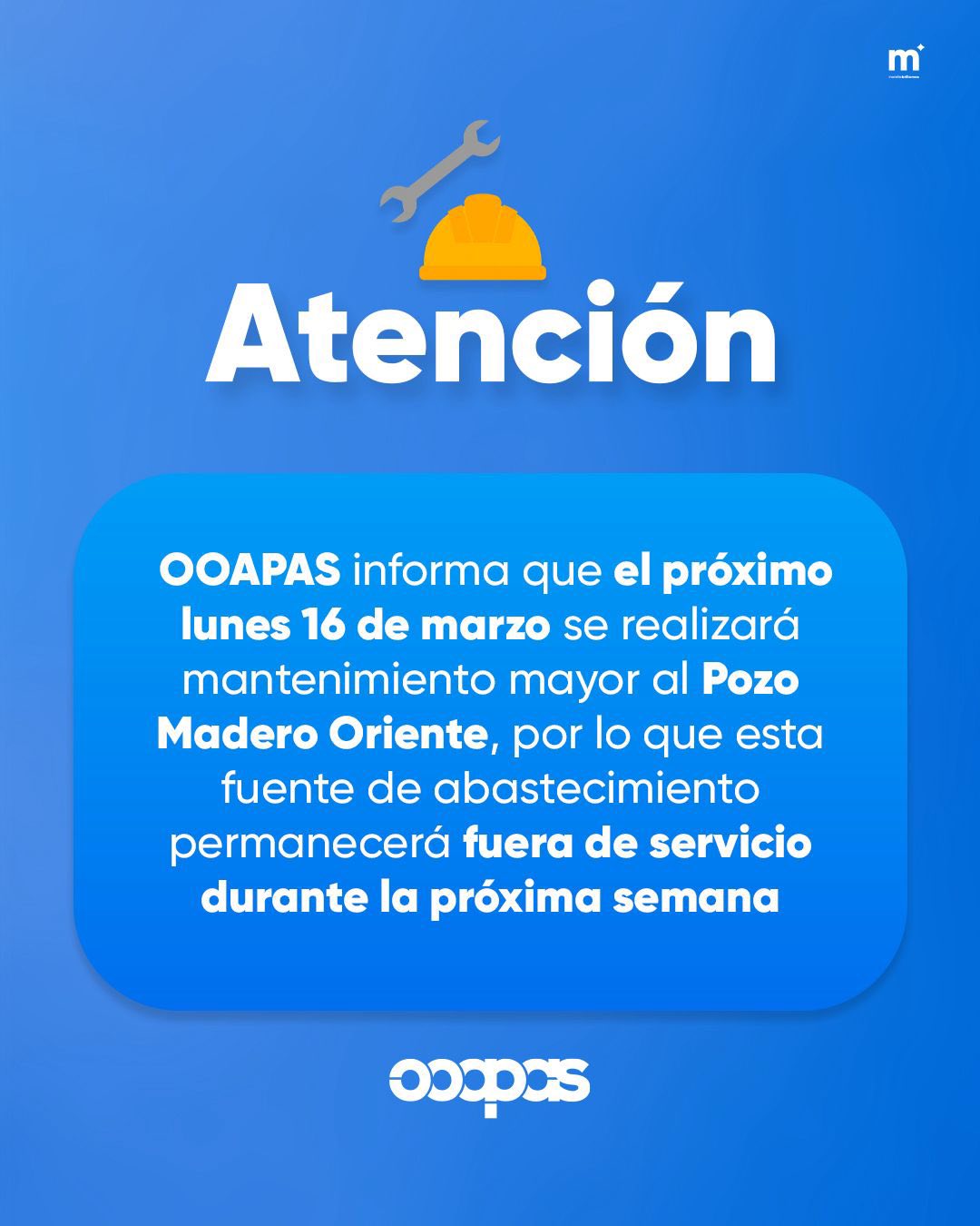 Ooapas anuncia cortes de agua en varias colonias de Morelia