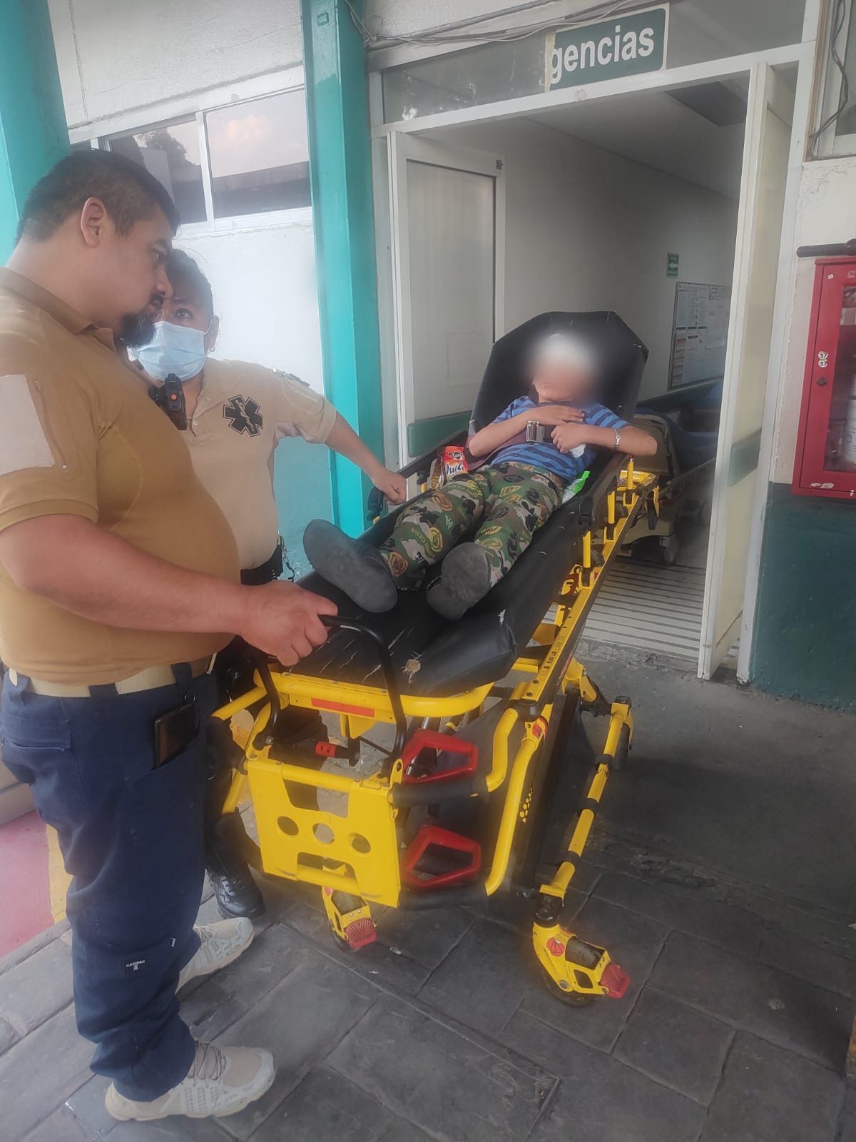 Niño rescatado en Ecatepec que era golpeado por su papá