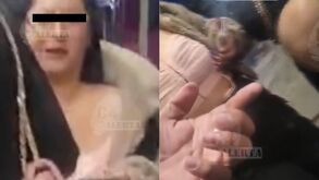 Mujer agrediendo a taxista luego de vomitar su auto en la GAM