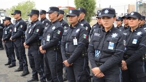 Integrantes del cuerpo de la Policía Estatal de Puebla