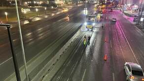 Trabajos de rehabilitación en Carretera Nacional en Monterrey