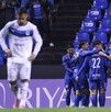Cruz Azul celebrando el gol del empate de Paradela.