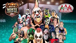 Cartel oficial de Lucha Libre AAA Ruta Norte.
