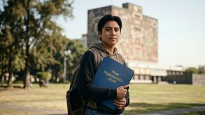 Joven estudiante con su Pase Reglamentado UNAM 2026