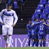 Cruz Azul celebrando el gol del empate de Paradela.