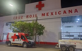 Cruz Roja de Torreón donde se atendió a un hombre que fue apuñalado en instalaciones de Ferromex.
