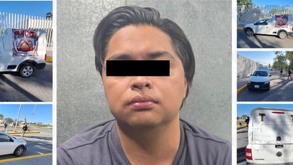 Imagen de un hombre aprehendido por la Fiscalía de Puebla.