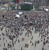 Aficionados se reúnen en el Zócalo de la CdMx para ver un partido de la Selección Nacional