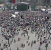 Aficionados se reúnen en el Zócalo de la CdMx para ver un partido de la Selección Nacional