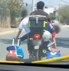 Motocicilista imprudente en Monterrey