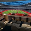 Vista desde un palco a la cancha del Estadio Azteca