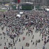Aficionados se reúnen en el Zócalo de la CdMx para ver un partido de la Selección Nacional