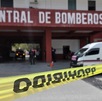 cinta de precaución en la estación de bomberos de chilpancingo guerrero