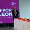 Andrés Mijes, alcalde de Escobedo, hablando