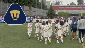 El equipo más pequeño de Pumas, la Sub-10 quedó campeón en el Colegio Cedros International School de Ciudad de México.