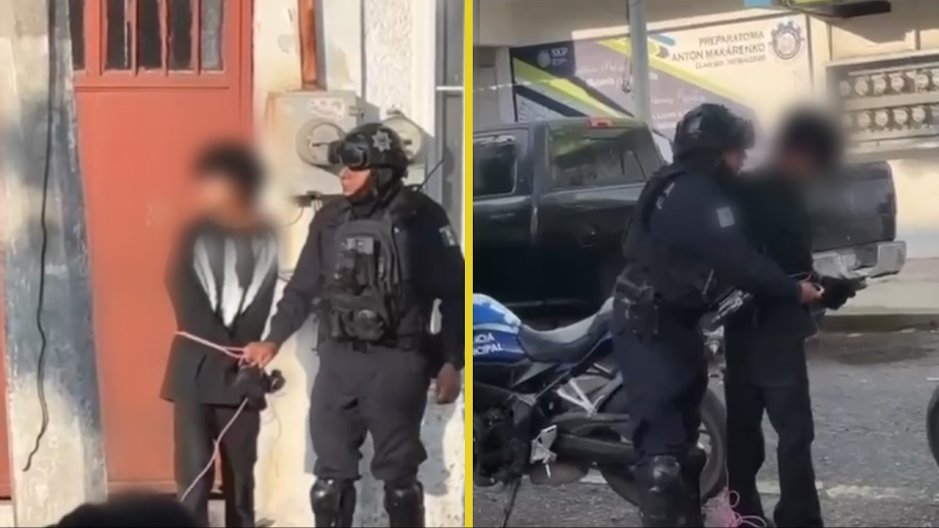 Un alumno de 15 años asesinó a dos maestras en la preparatoria Anton Makarenko de Lázaro Cárdenas, Michoacán. Fue detenido con un arma larga.