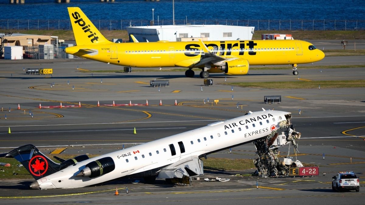 Avión de Air Canadá siniestrado
