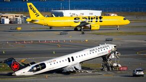 Avión de Air Canadá siniestrado
