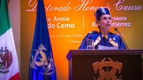 Mamá de Claudia Sheinbaum recibe Doctorado Honoris Causa en Sinaloa.