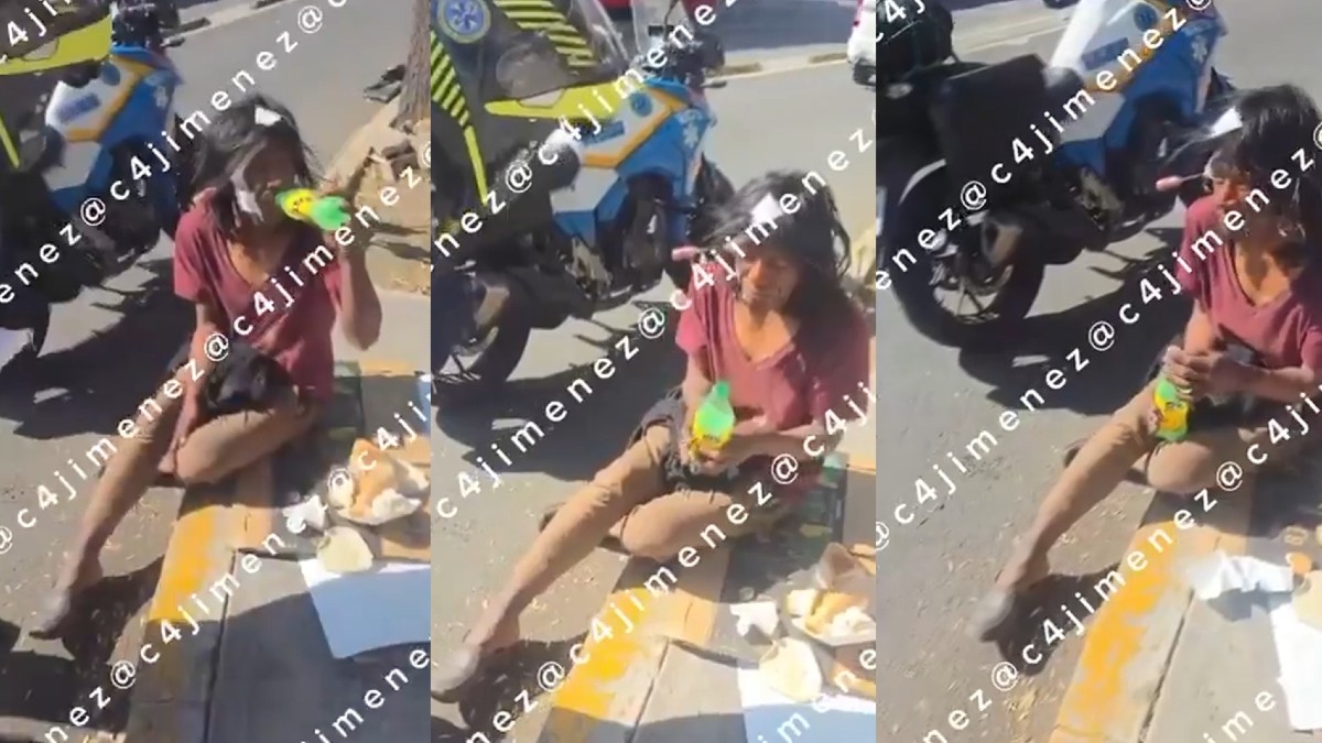 Captan a hombre con picahielos clavado en la cabeza en calles de la alcaldía Cuauhtémoc, CdMx.