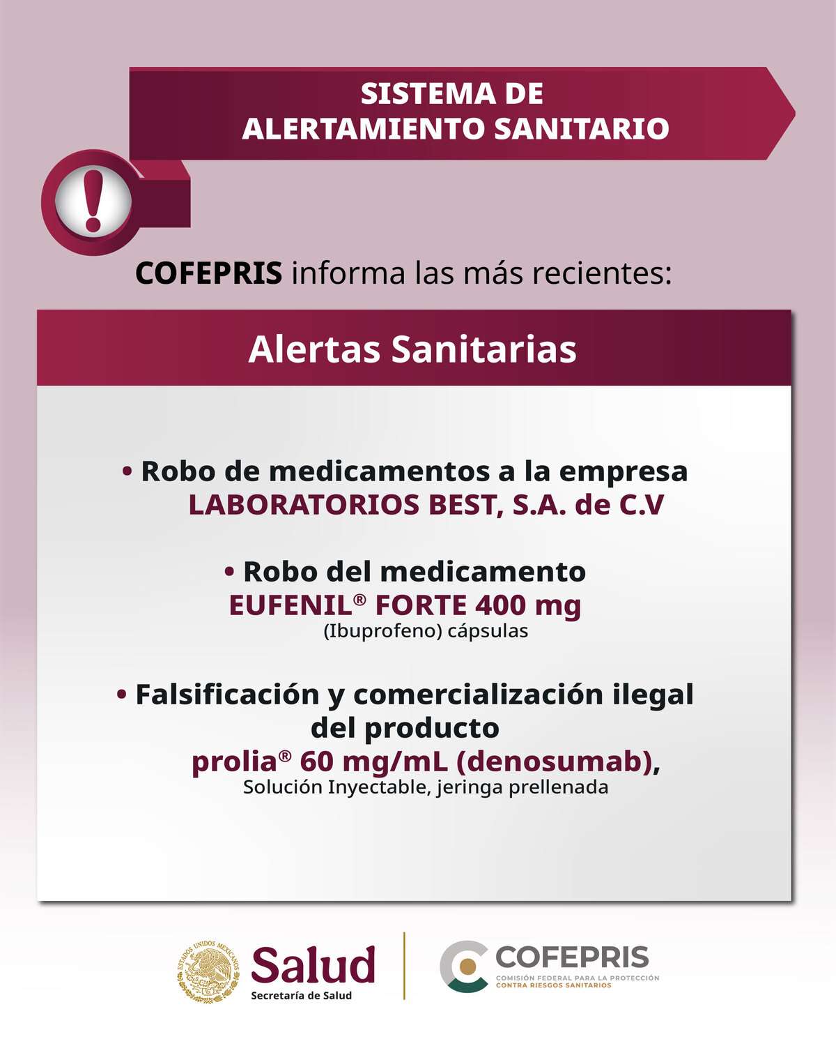 Cofepris alertó por el robo de un camión que iba cargado con Ibuprofeno de 400 mg, en la autopista México-Puebla.