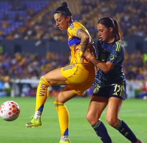 Tigres Femenil vs América desde el Estadio Universitario.