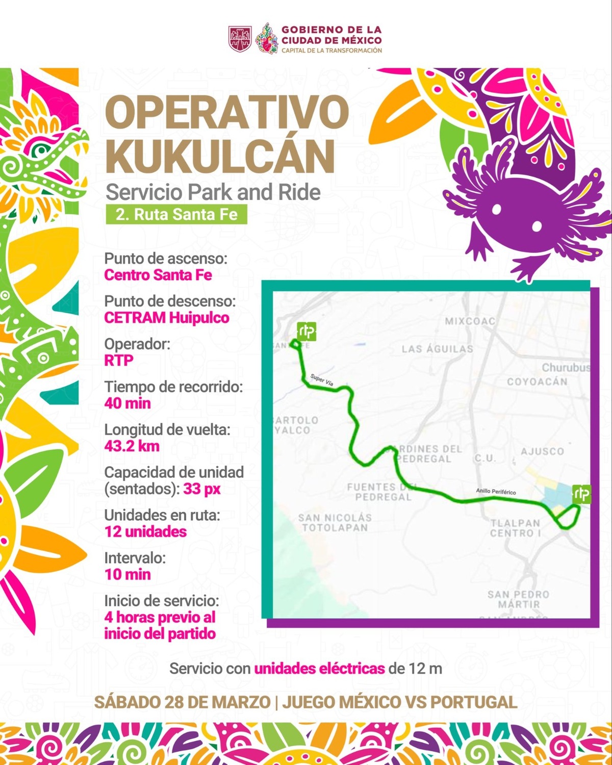 Habrán 26 rutas de transporte concesionado que operarán desde el CETRAM Huipulco.