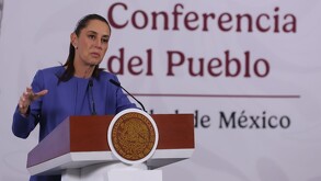 Claudia Sheinbaum en conferencia de prensa matutina del miércoles 25 de marzo de 2026.