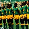 Selección de futbol de Zaire previo a un partido del Mundial de Alemania 1974.