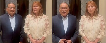 Tatiana Clouthier y Andrés Mijes hablando de elecciones en Nuevo León