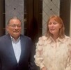 Tatiana Clouthier y Andrés Mijes hablando de elecciones en Nuevo León