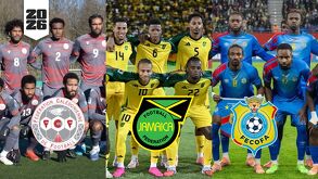 Selecciones de Nueva Caledonia, Jamaica y República del Congo