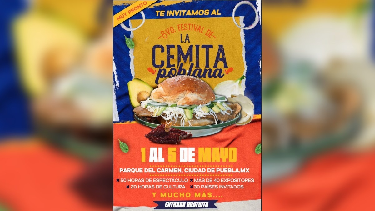 Cartel de la Feria de la Cemita Poblana 2026 con los detalles del eventos