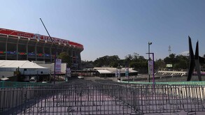 Estacionamiento del Estadio Azteca cerrado