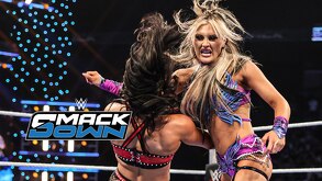 Tiffany Stratton en una lucha de SmackDown.