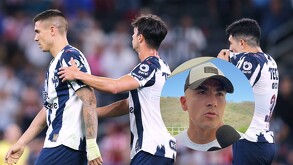 Jugadores de Rayados luego de la derrota ante Chivas.
