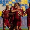 Salomón Rondón, delantero de la Selección de Venezuela celebrando su gol.