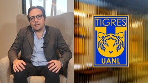 Mauricio Culebro durante la entrevista sobre su salida como presiente de Tigres.