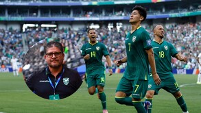 Jugadores de la Selección de Bolivia festejando un gol en el Repechaje Intercontinental.