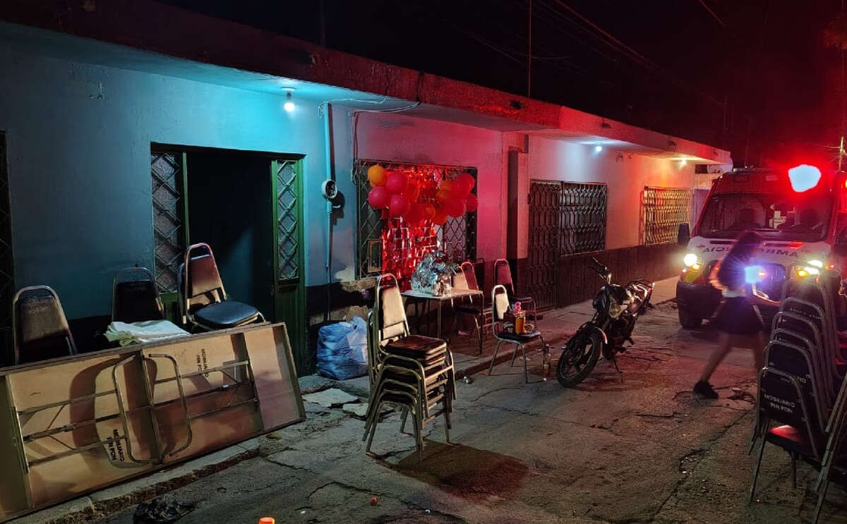 Calle Miguel Hidalgo, con fiesta montada en donde hubo una pelea callejera.