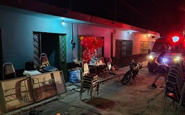 Calle Miguel Hidalgo, con fiesta montada en donde hubo una pelea callejera.