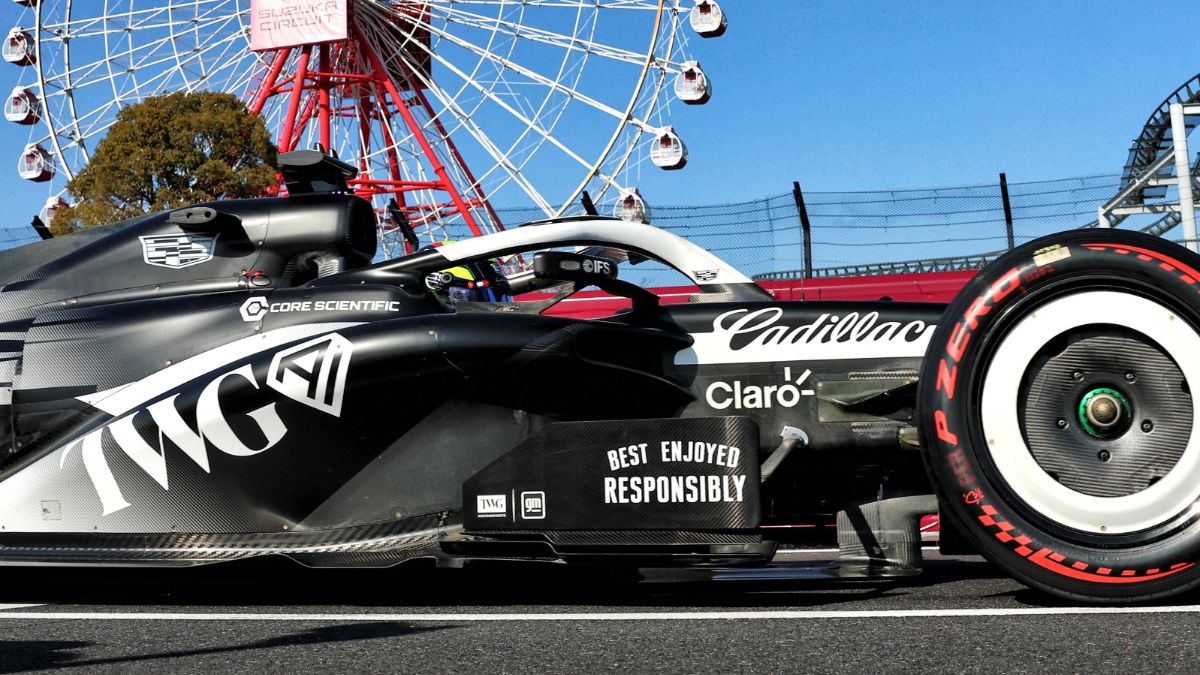 Monoplaza Cadillac de Checo Pérez en el GP de Japón.