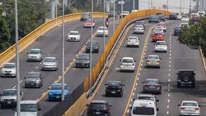 Tránsito vehicular en Circuito Interior, Ciudad de México