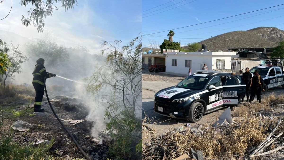 Hombre provoca incendio en Lerdo Durango