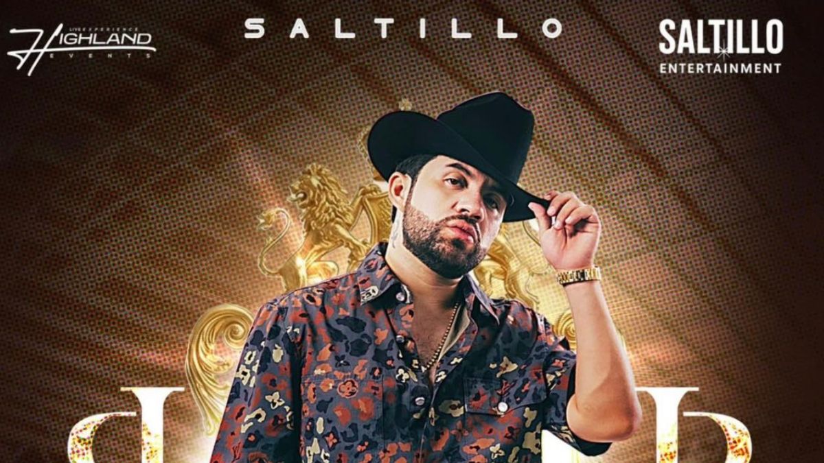Cartel promocional del concierto de Luis R Conriquez en Saltillo, programado para el 29 de agosto de 2026 en el Lienzo Charro.