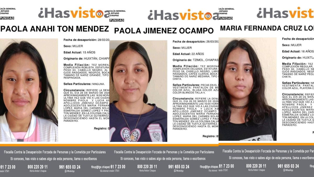 Jóvenes desaparecidas de albergue en Chiapas