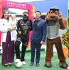 Mascotas de Sultanes y Fuerza Regia con Samuel García por iniciativa de Mundial