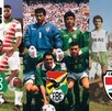 Selecciones de Irak, Bolivia y Surinam previo a jugar un partido.