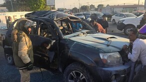 Camioneta explota tras salir del AIFA; reportan como víctima mortal a 'El Payín', operador del Cártel de Sinaloa.